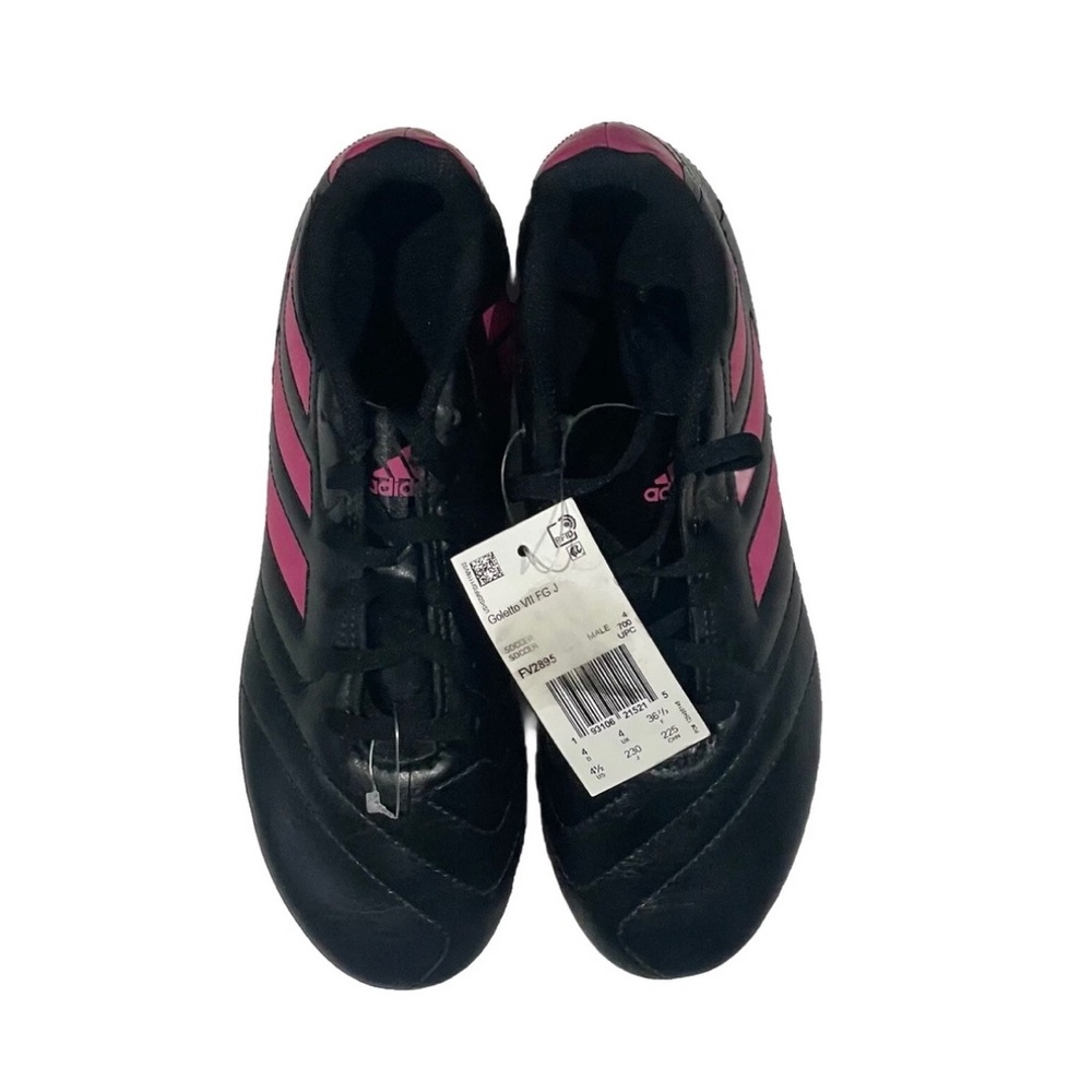 Mens Adidas Goletto VII FG Soccer Cleats Black PInk FV2895 NWT Size 4.5🔥🔥